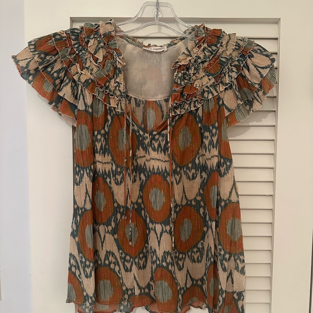 Ulla Johnson Multicolor Ruffled Blouse